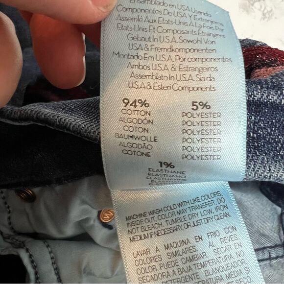 MOTHER High Waisted Looker Jeans in Here Kitty, Kitty Glitter Racer Size 28 - Picture 5 of 9